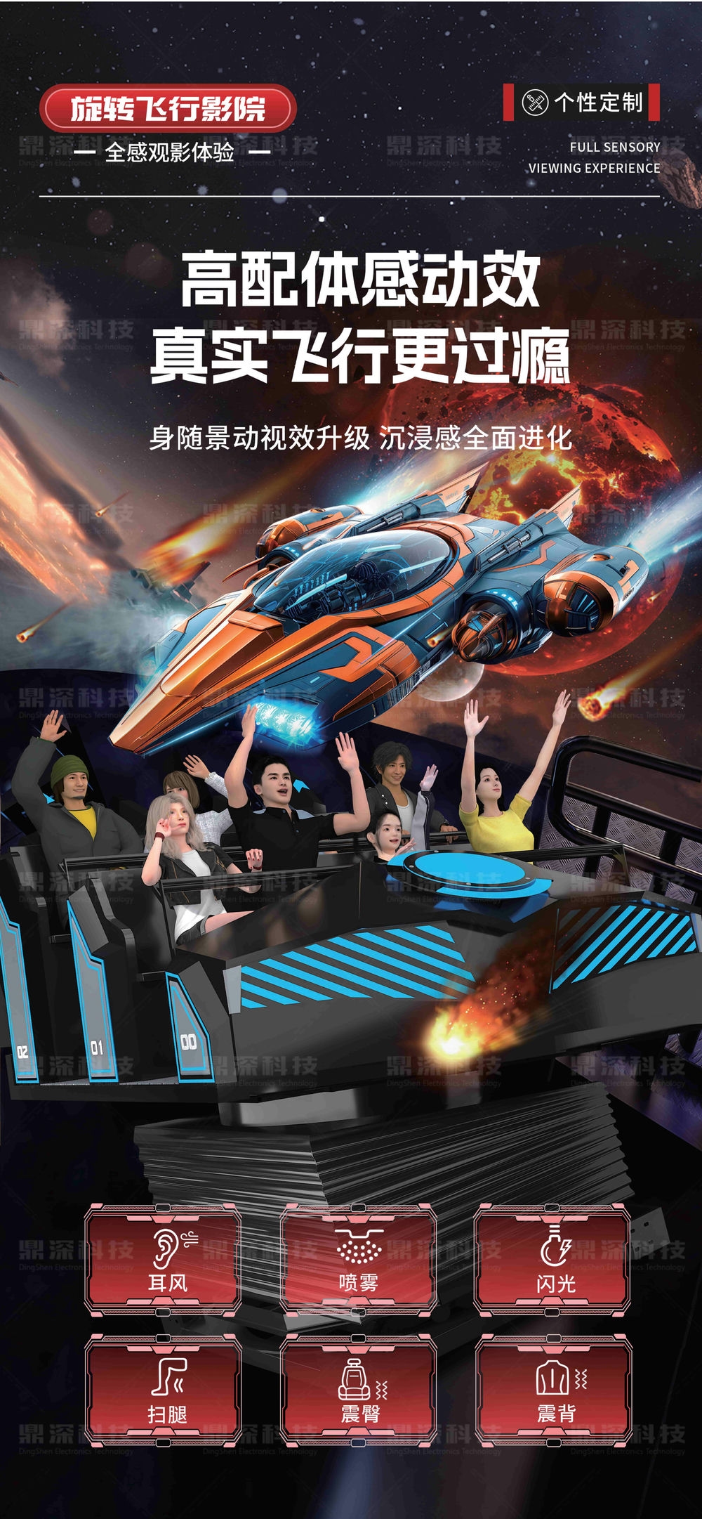 裸眼5D旋轉(zhuǎn)飛行影院